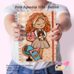 Pack Escolar – Agenda A5 – 15 Capas x 4 miolos - Datados e Permanentes (Cute Corte) - Imagem 16