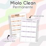 Miolo Clean Permanente - Agenda Não Datada - Imagem 4