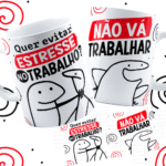 Como Evitar estresse no Trabalho -  Arte Avulsa Caneca