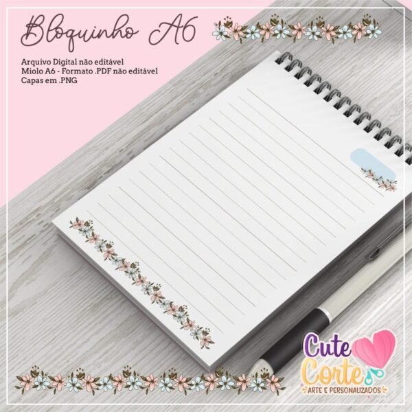 Caderno Pautado A5 + Bloquinho A6 – Agradecer (Cute Corte) - Imagem 2
