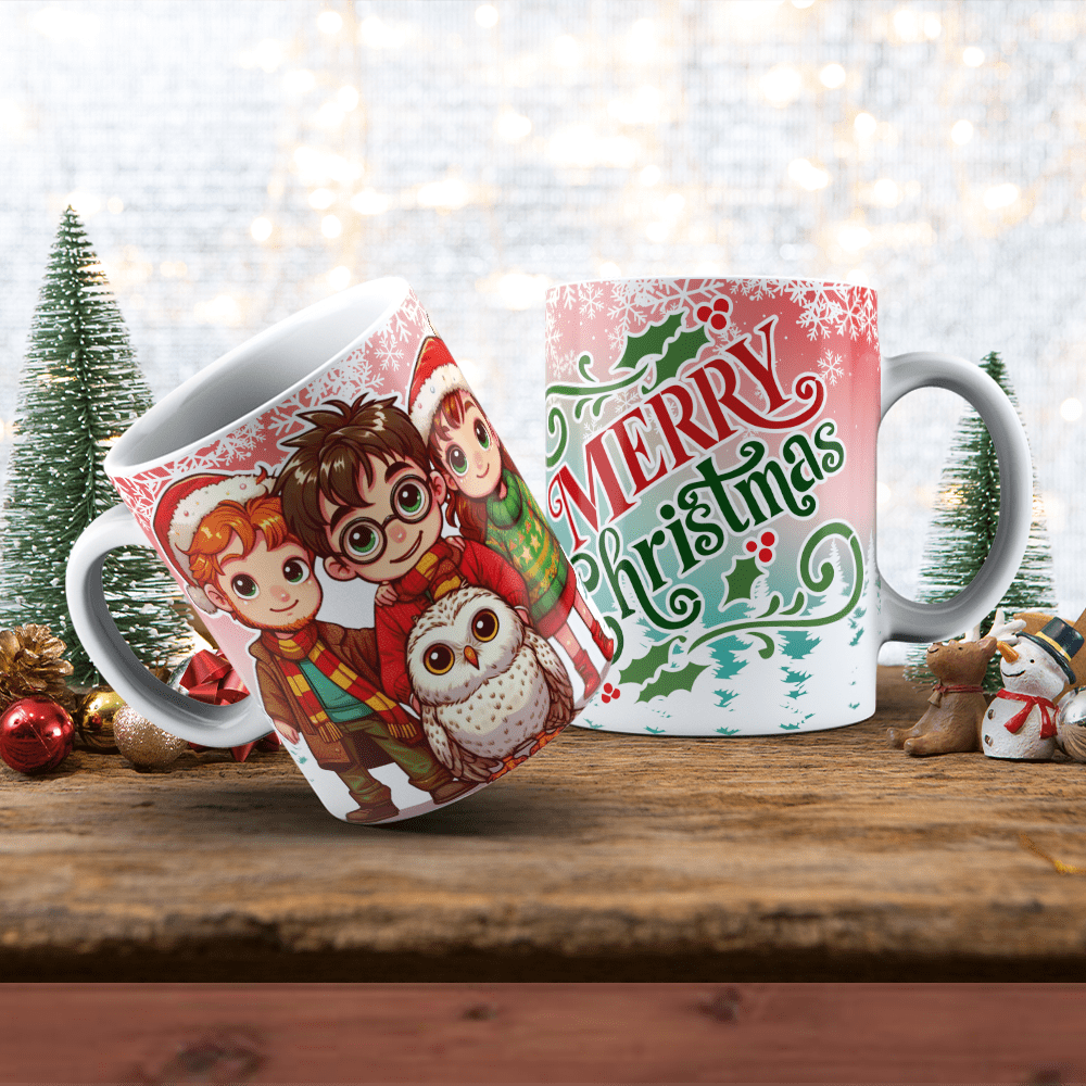 Mockups-9 Artes Canecas - Natal Personagens (Os Criativos) - Imagem 1