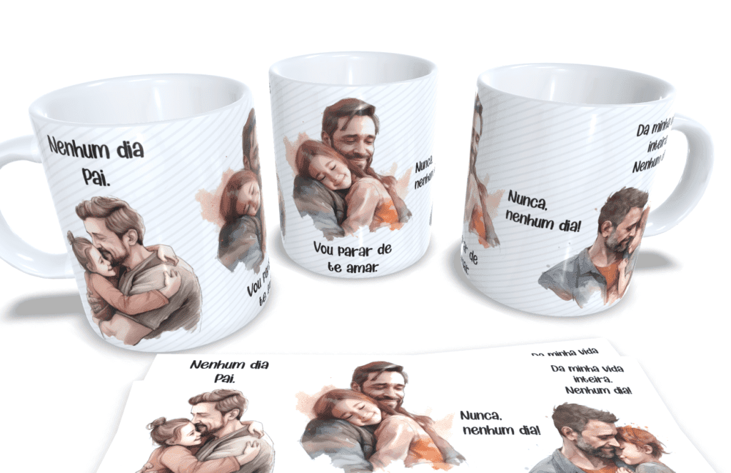 NENHUM-DIA.png Nenhum Dia - Arte Avulsa para Caneca - Dia dos Pais - Imagem 1