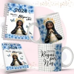 Kit Nossa Senhora Aparecida para Agenda | Caneca | Bloquinhos