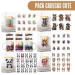 Pack 364 Estampas Cute - Canecas