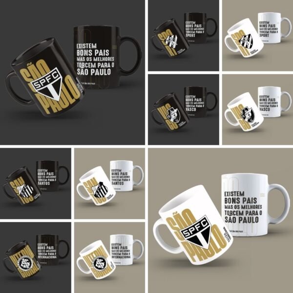Artes Canecas Times P&B - Dia dos Pais - Imagem 2