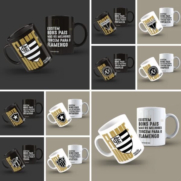 Artes Canecas Times P&B - Dia dos Pais - Imagem 4