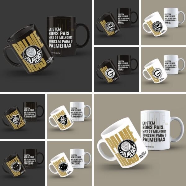 Artes Canecas Times P&B - Dia dos Pais - Imagem 3