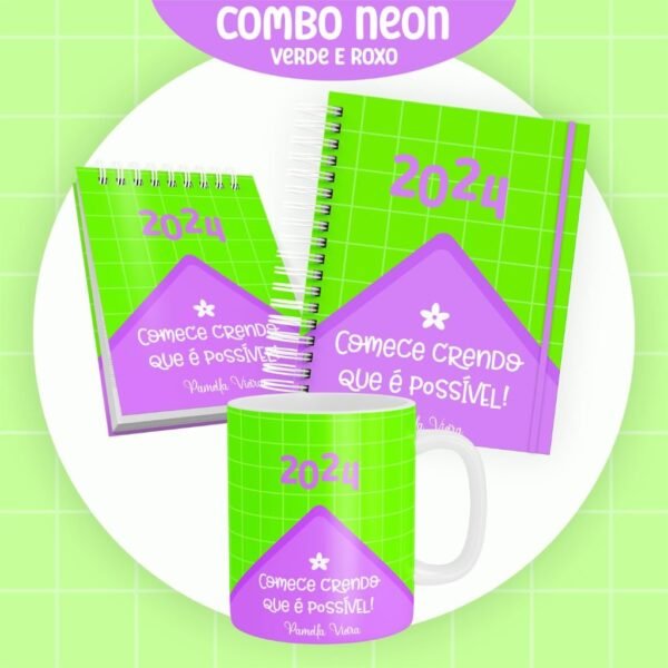 Combo Agendas Neon 2024 - 5 Modelos (Pamella) - Imagem 2