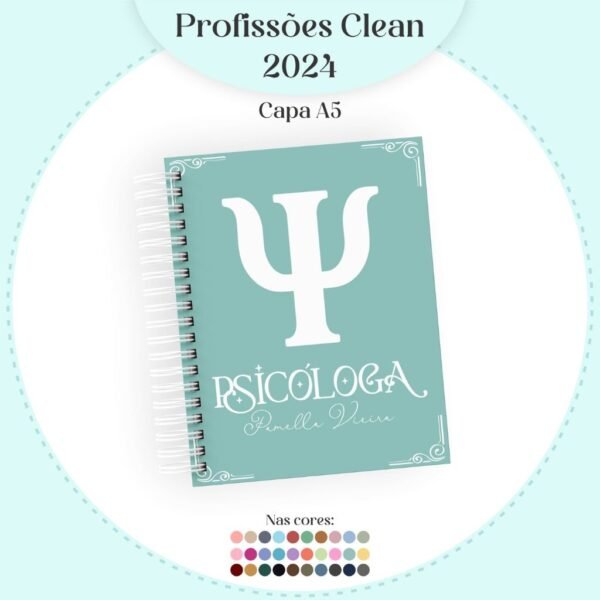 35 Profissões 2024 - Coleção Clean Feminino - 20 Cores Capas | 06 Cores Miolos (Pamella) - Imagem 10