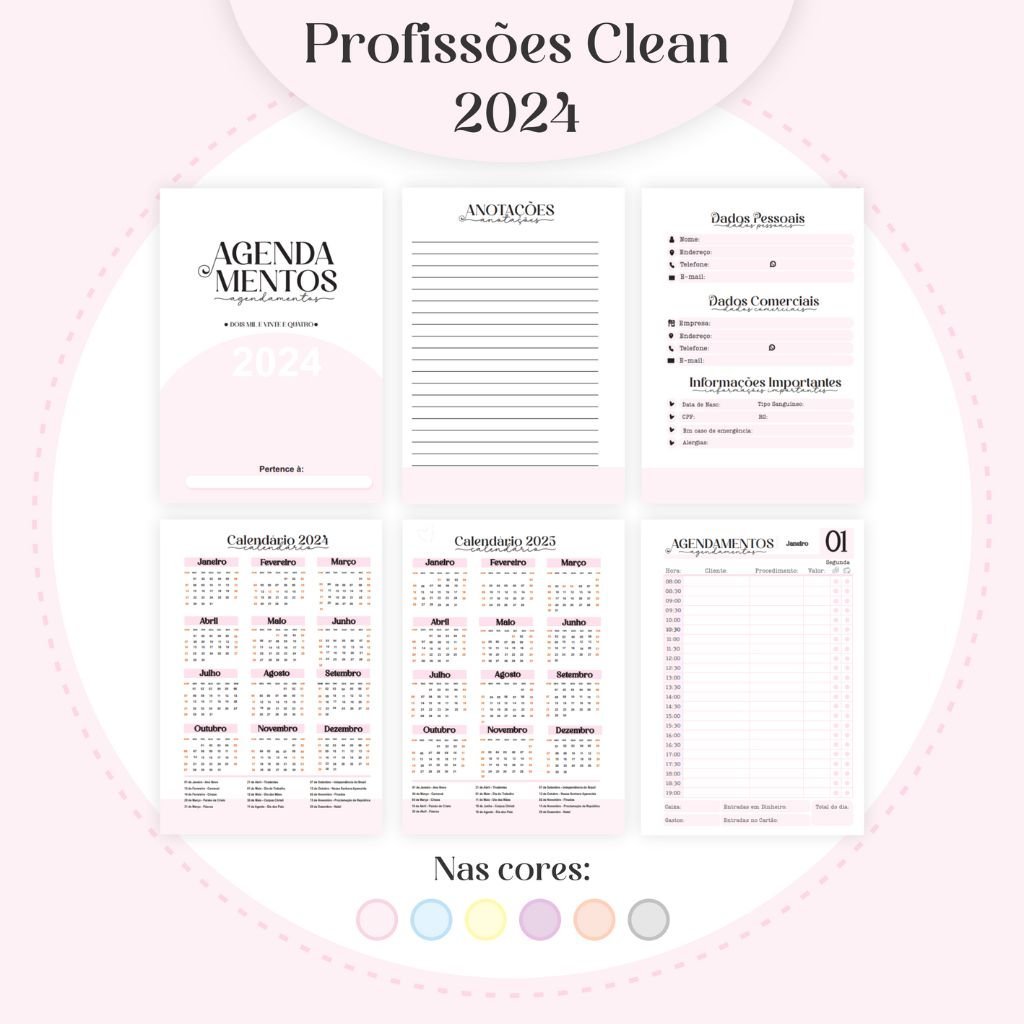 Pamella-Profissoes-Clean-Feminino-15-1.jpg 35 Profissões 2024 - Coleção Clean Feminino - 20 Cores Capas | 06 Cores Miolos (Pamella) - Imagem 15