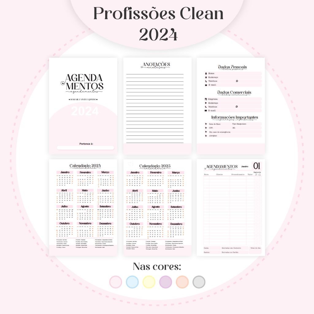 Pamella-Profissoes-Clean-Feminino-17-1.jpg 35 Profissões 2024 - Coleção Clean Feminino - 20 Cores Capas | 06 Cores Miolos (Pamella) - Imagem 17