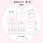 35 Profissões 2024 - Coleção Clean Feminino - 20 Cores Capas | 06 Cores Miolos (Pamella) - Imagem 18