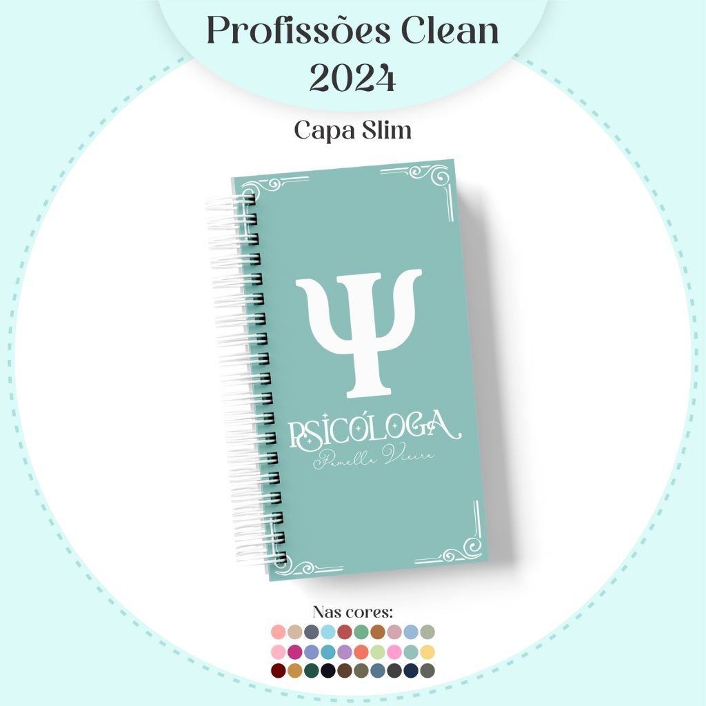 Pamella-Profissoes-Clean-Feminino-2-1.jpg 35 Profissões 2024 - Coleção Clean Feminino - 20 Cores Capas | 06 Cores Miolos (Pamella) - Imagem 2