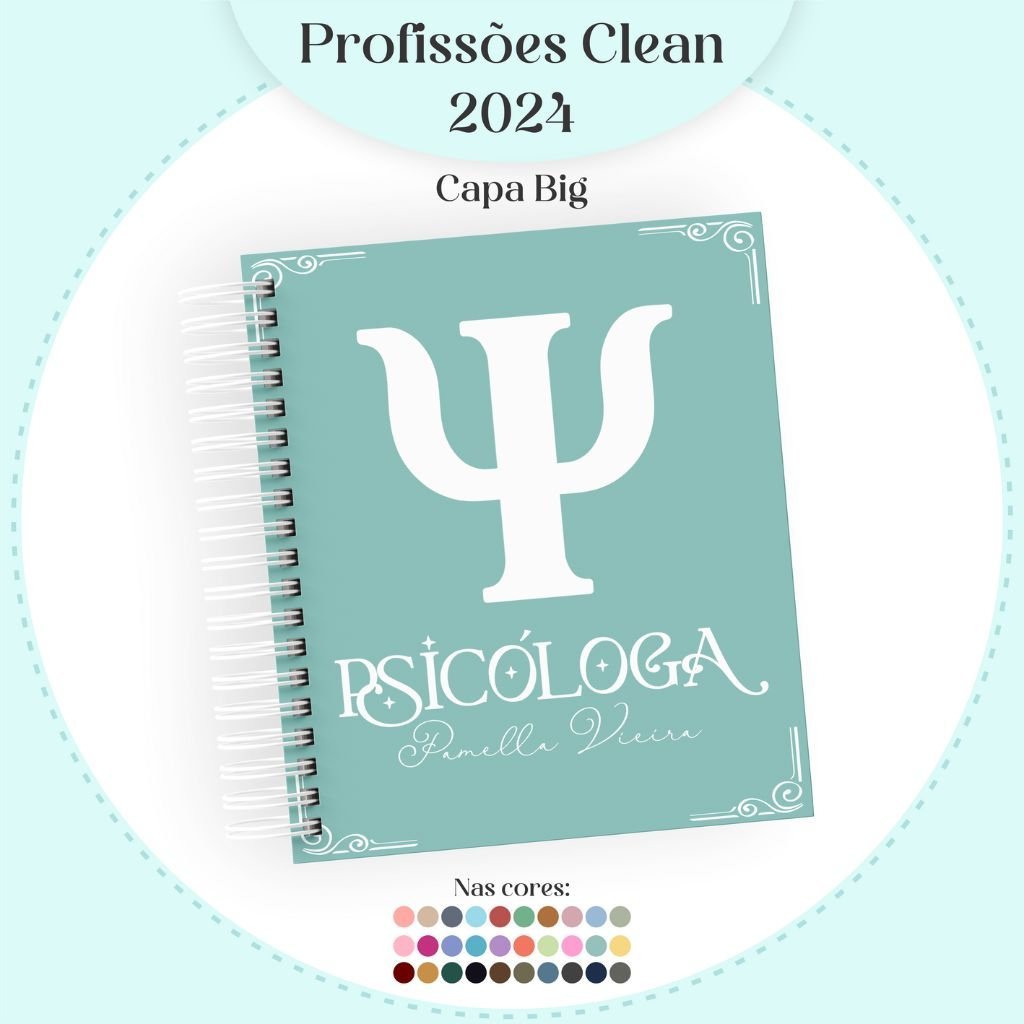 Pamella-Profissoes-Clean-Feminino-4-1.jpg 35 Profissões 2024 - Coleção Clean Feminino - 20 Cores Capas | 06 Cores Miolos (Pamella) - Imagem 4
