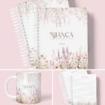 Combo 10 Capas Florais + Miolo Pautado | Caneca - Imagem 10