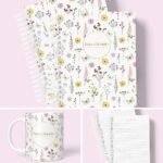 Combo 10 Capas Florais + Miolo Pautado | Caneca - Imagem 2