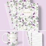 Combo 10 Capas Florais + Miolo Pautado | Caneca - Imagem 5