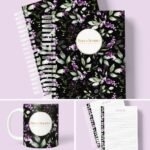 Combo 10 Capas Florais + Miolo Pautado | Caneca - Imagem 6