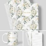 Combo 10 Capas Florais + Miolo Pautado | Caneca - Imagem 8