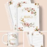 Combo 10 Capas Florais + Miolo Pautado | Caneca - Imagem 9