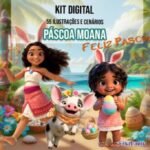 Páscoa Moana e Simea - Kit Digital