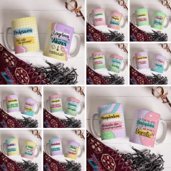 Estampas Canecas - Profissões Femininas - Imagem 1