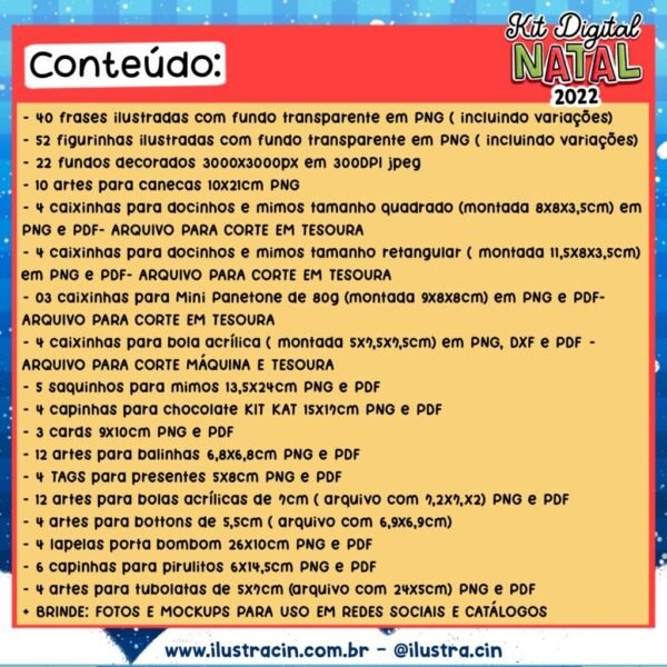 Kit Digital Natal - Arquivos de Corte + Canecas - Imagem 23
