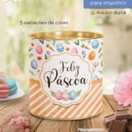 Kit Arte Tubolata 10x10cm - Páscoa Cores