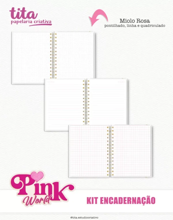 Pink World - Kit Encadernação - Imagem 5
