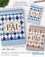 Kit Blocos Melhor Pai do Mundo - Encadernação (Balloon Criativo)