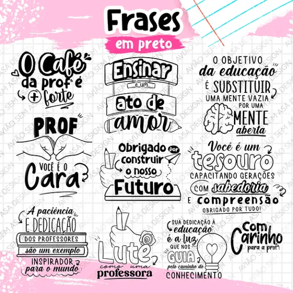 Kit Digital + Estampas Canecas - Dia dos Professores 2.0 (Aviã sem Asa) - Imagem 4