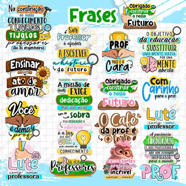 Kit Digital + Estampas Canecas - Dia dos Professores 2.0 (Aviã sem Asa) - Imagem 3