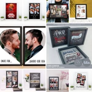 Combo Artes para Quadro - Dia dos Namorados