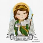 São Rafael Arcanjo Aquarela - Kit Digital
