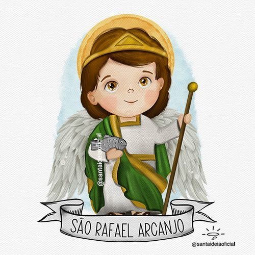 RAFAEL-1 São Rafael Arcanjo Aquarela - Kit Digital - Imagem 1