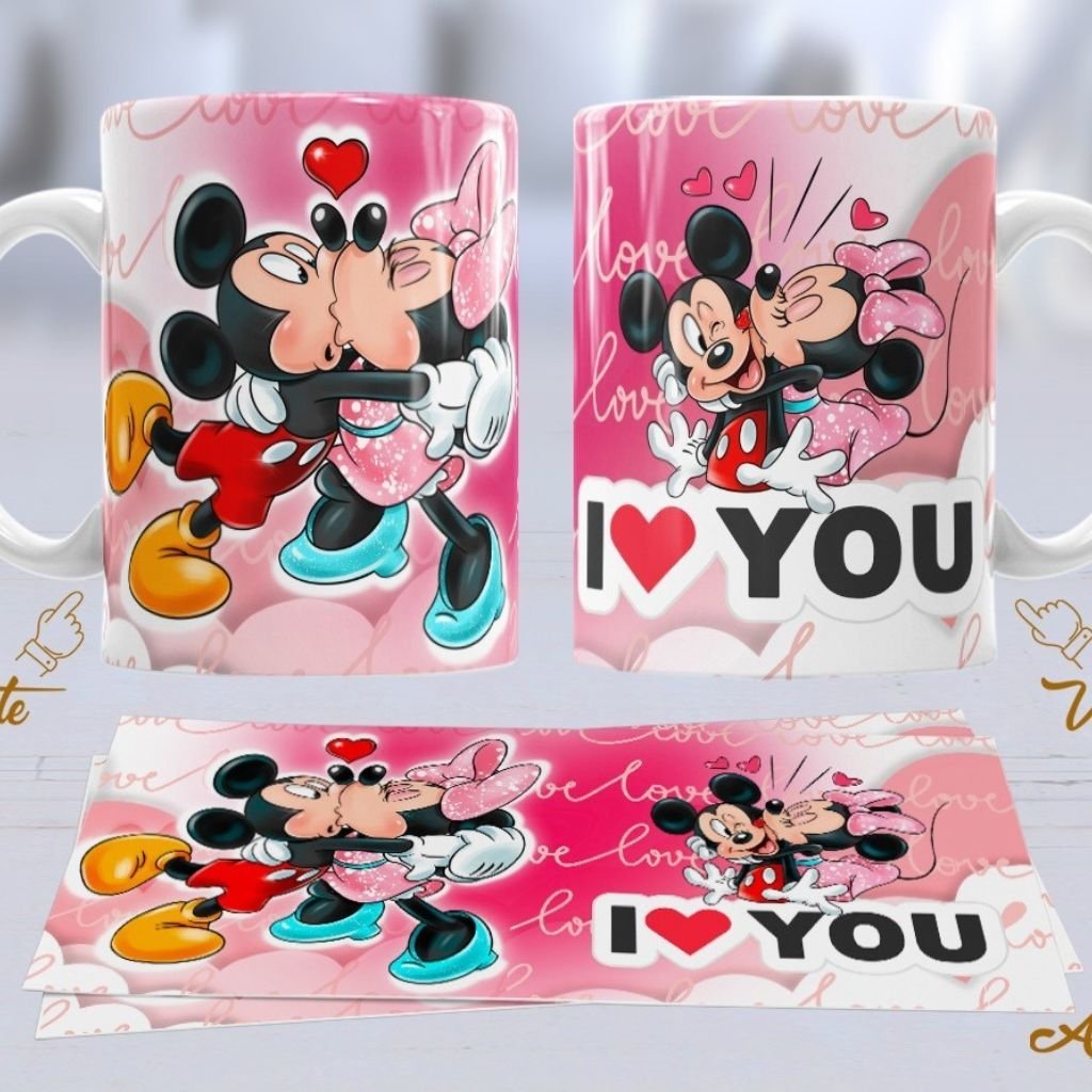 Rafael-Namorados-Mickey-e-Minnie-8.jpg Kit Artes Canecas - Mickey e Minnie - Imagem 2