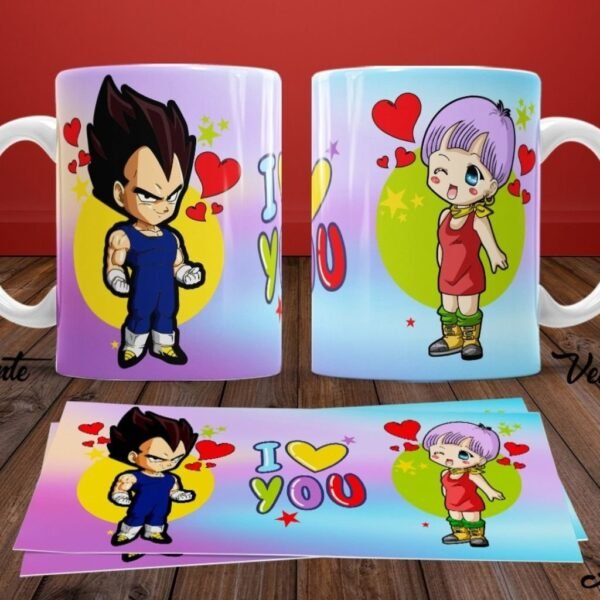 Kit Artes Canecas - Personagens Cute Love - Imagem 14