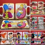 Kit Artes Canecas - Personagens Cute Love
