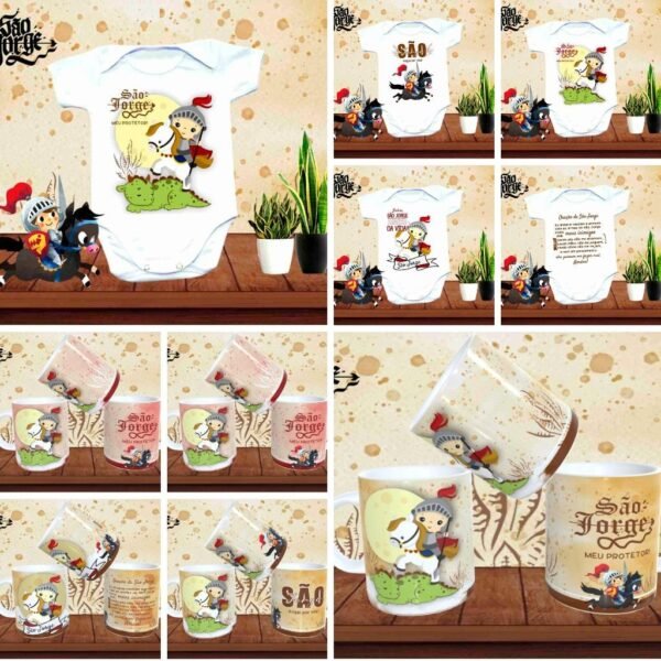 Pack Canecas, Camisas, Bodys e Azulejos São Jorge - Imagem 6