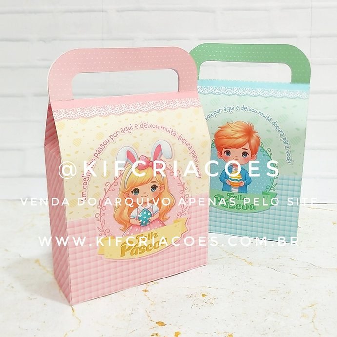 Sacolinha-Pascoa-Coelho Sacolinha Páscoa - Coelho (Kif) - Imagem 1