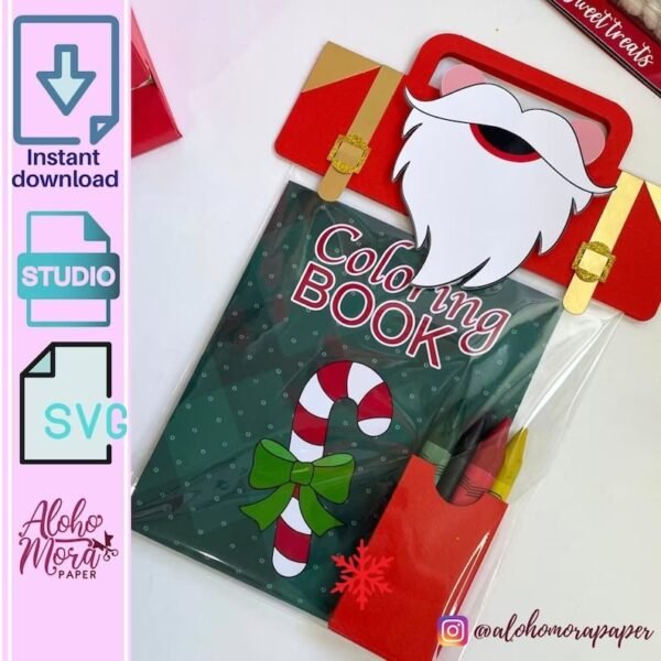 Tag do Papai Noel para Bolsa de Atividades - Imagem 1