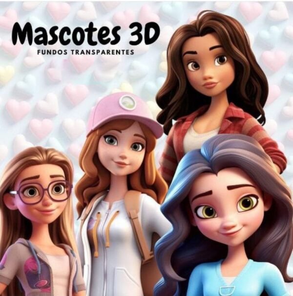 Kit Digital Mascotes 3D - Imagem 1