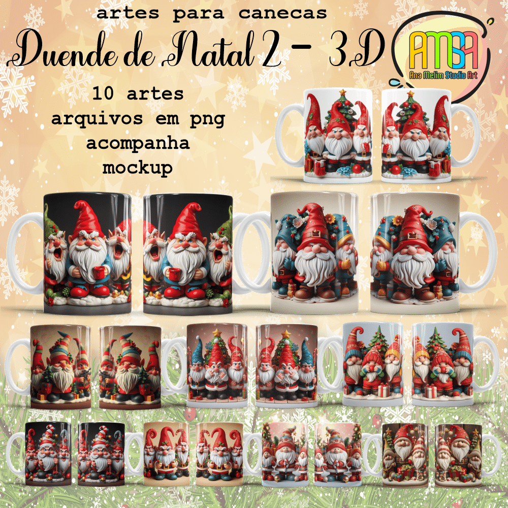 Sem-titulo-1-2 Estampas Duende De Natal 3D - Canecas (Ana Melin) - Imagem 1