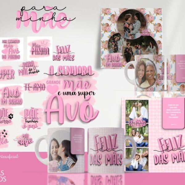 Estampas Canecas Mães Foto e Frases - Imagem 1