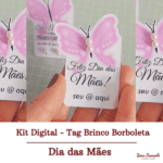 Tag para Brinco Borboleta - Dia das Mães