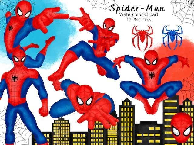 TheDoodleNoodleCoSpiderman Homem Aranha - Kit Digital - Imagem 1