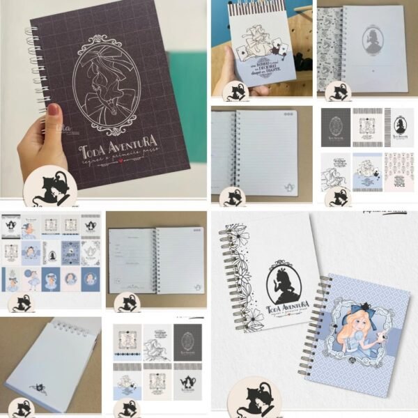 Alice Outline Cadernos | Capas | Bloquinhos - Tita - Imagem 1