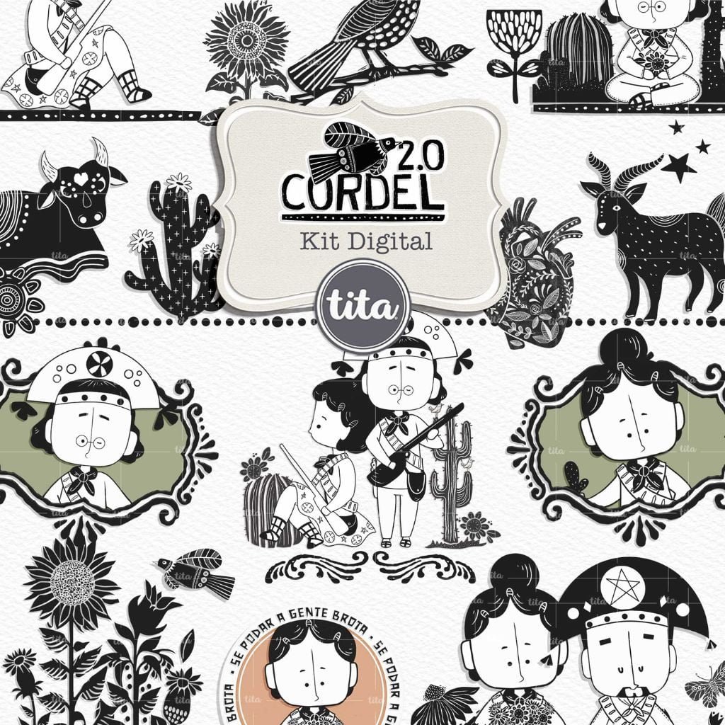 Tita-Cordel-2.0-Combao-Ilustracoes-Papeis-3.jpg Cordel 2.0 - Combão Ilustrações + Papéis - Imagem 2