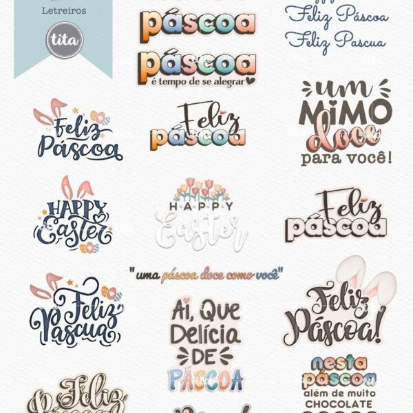 Páscoa Kids - Combo Ilustrações e Papéis - Imagem 11