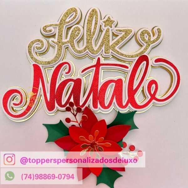 Topos de Bolo - Coletiva Natal 2023 (Toppers de Luxo) - Imagem 11